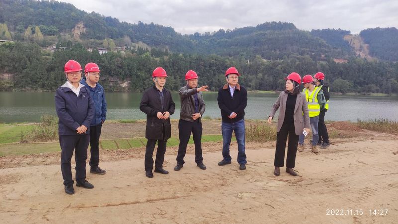 集團領導吳軍赴建設公司亭子口灌區一期工程總承包Ⅰ標施工項目部調研檢查工作