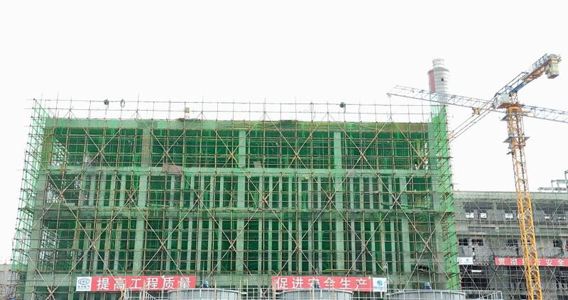 隴西熱電聯(lián)產(chǎn)項目換熱首站主體結(jié)構(gòu)全面封頂