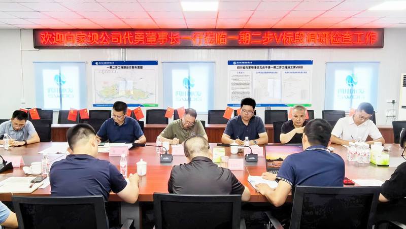 向家壩公司代勇董事長一行到向家壩灌區北總干渠一期二步工程第Ⅴ標段檢查指導工作